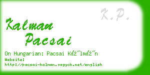 kalman pacsai business card